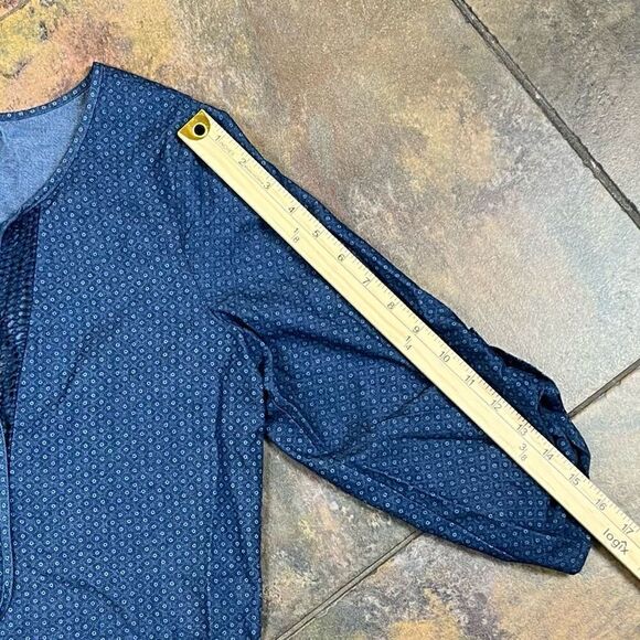 The Limited Denim Babydoll Peasant Blouse Medium - Picture 6 of 11